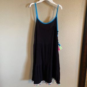 Justice swimsuit coverup Pom pom trim size 12